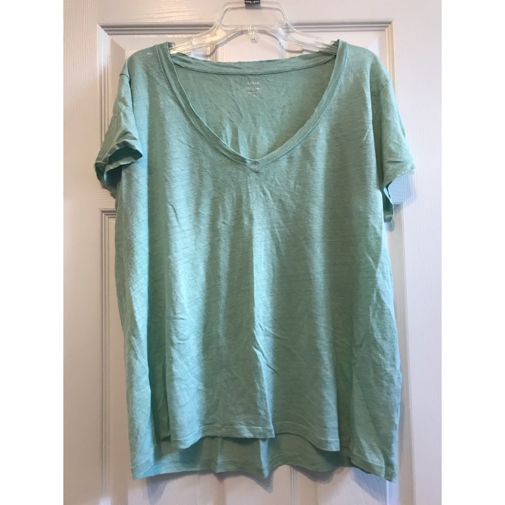 J Crew Linen V Neck